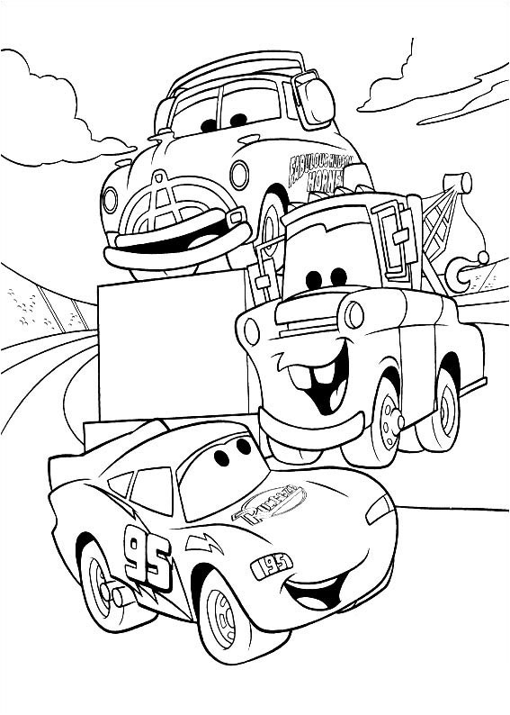Cars Pages Coloring 1