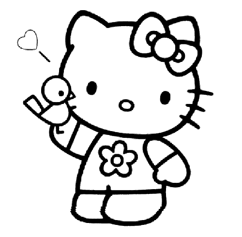 hello kitty colouring pics. Hello Kitty Pages Colo