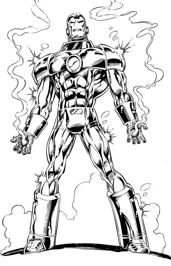 Iron Man Pages Coloring 9