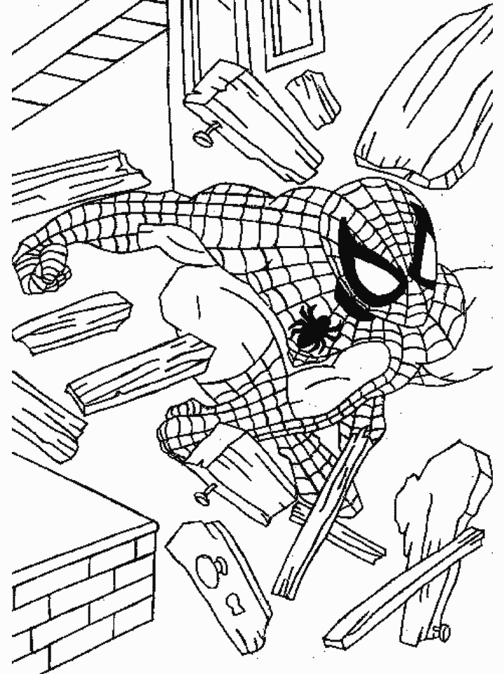 Spiderman Pages Coloring 4