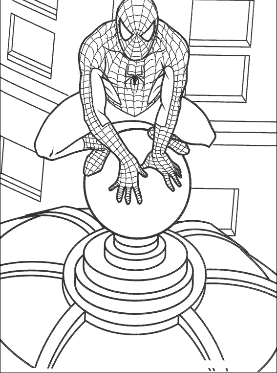 Spiderman Pages Coloring 9