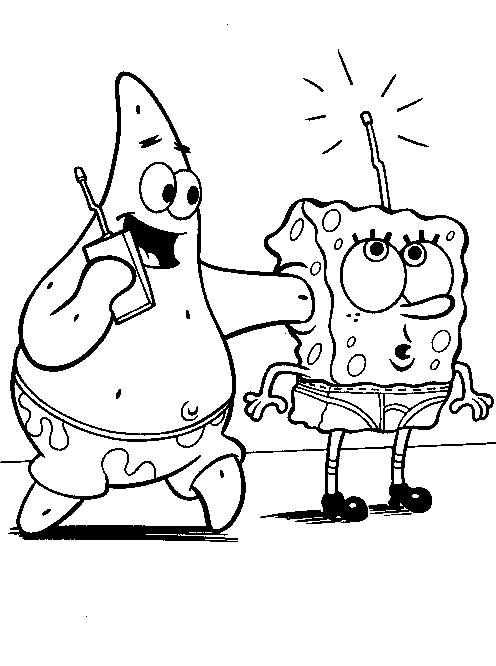 Sponge Bob Pages Coloring 5