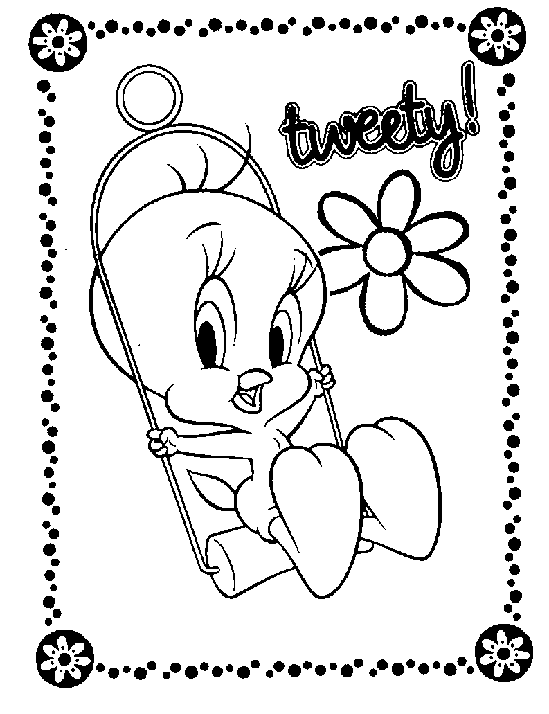 Tweety Bird Pages Coloring 6