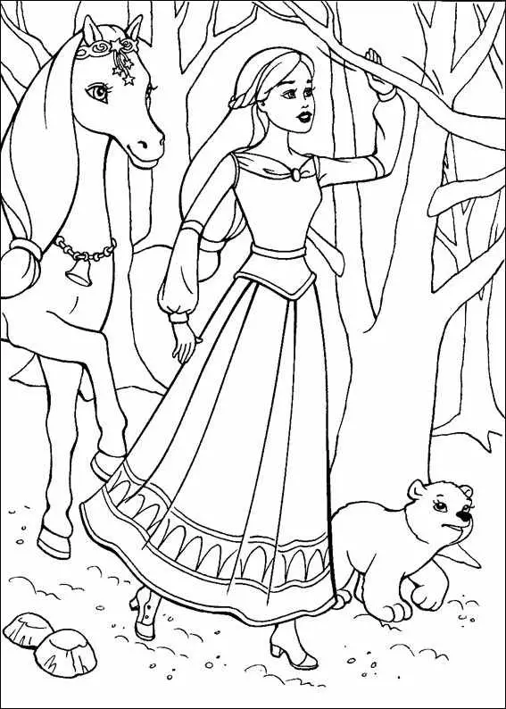 Barbie and The Magic Pegasus Pages Coloring 11