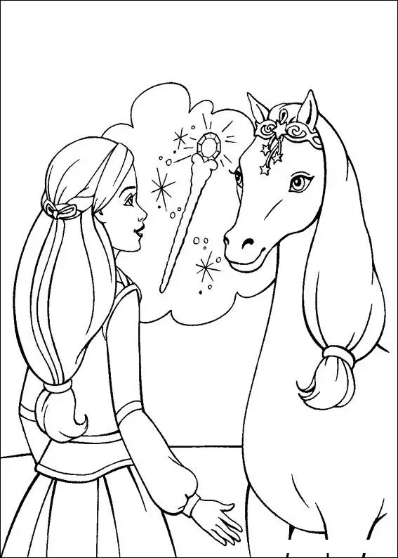 Barbie and The Magic Pegasus Pages Coloring 12