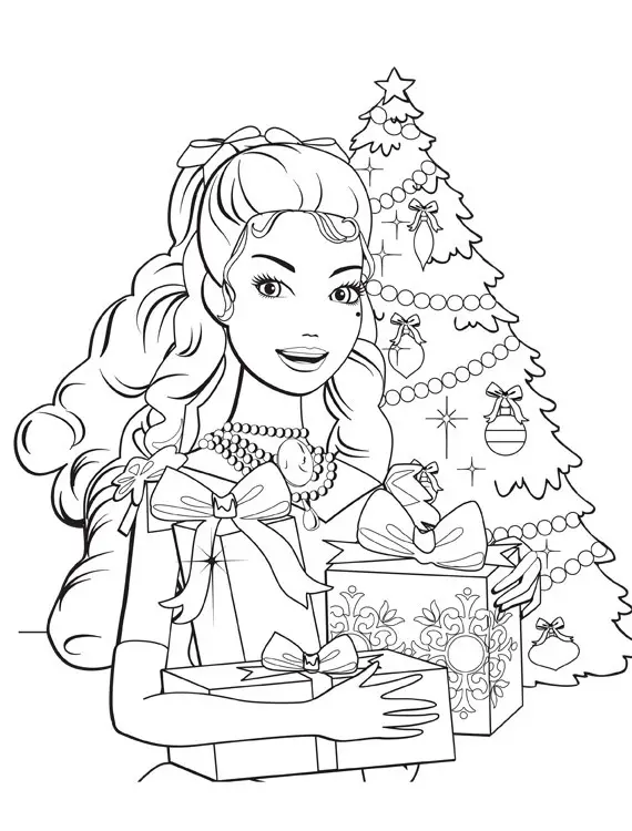 Barbie in a Christmas Carol Pages Coloring 1