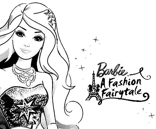 Barbie in a Fashion Fairytale Pages Coloring 1