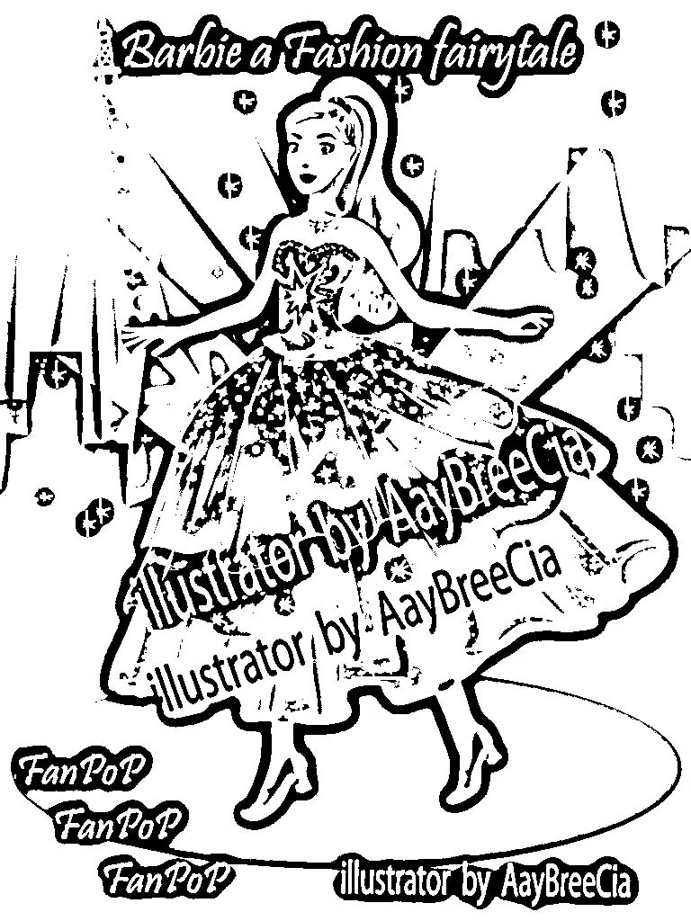 Barbie in a Fashion Fairytale Pages Coloring 10