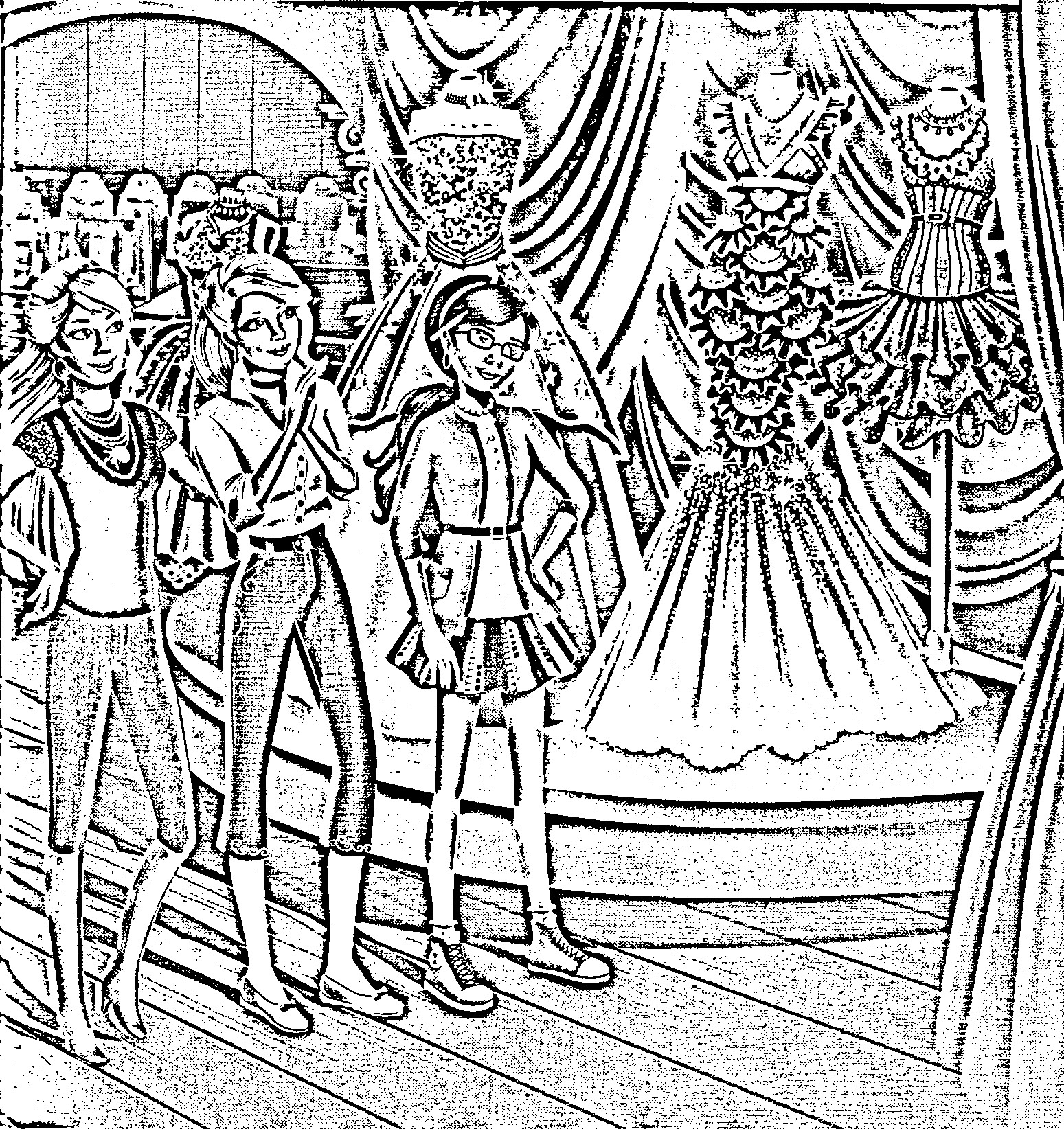 Barbie in a Fashion Fairytale Pages Coloring 9