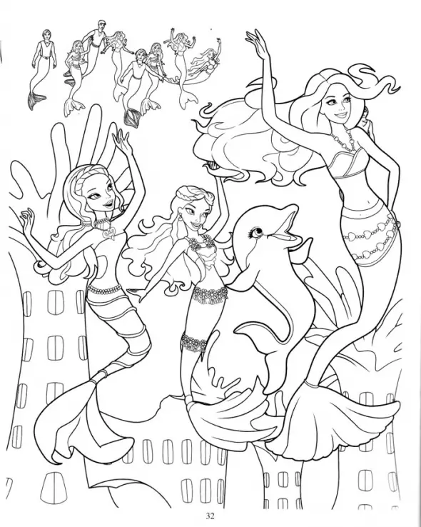 Barbie in a Mermaid Tale Pages Coloring 3