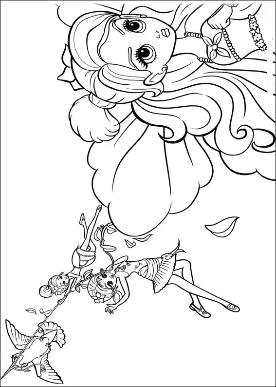 Barbie Thumbelina Pages Coloring 1