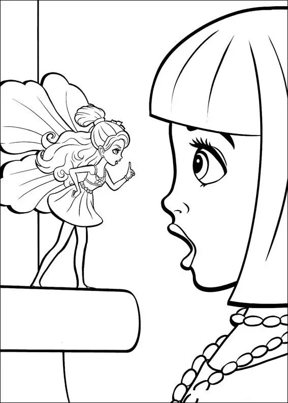 Barbie Thumbelina Pages Coloring 2