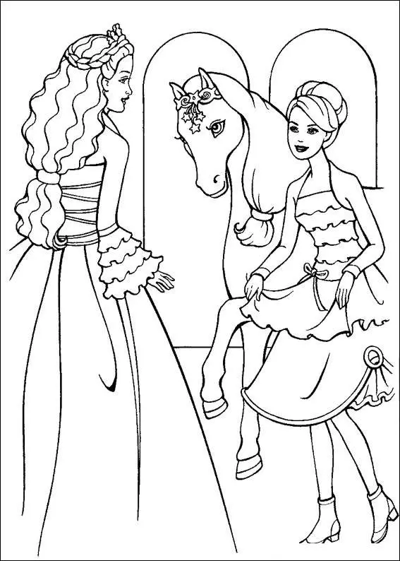 Barbie Thumbelina Pages Coloring 3