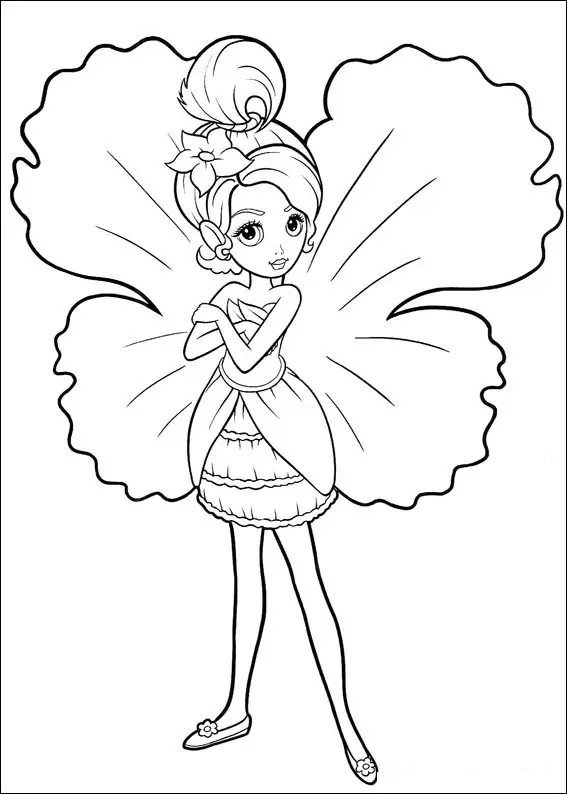 Barbie Thumbelina Pages Coloring 4