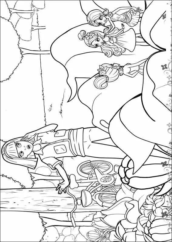 Barbie Thumbelina Pages Coloring 5