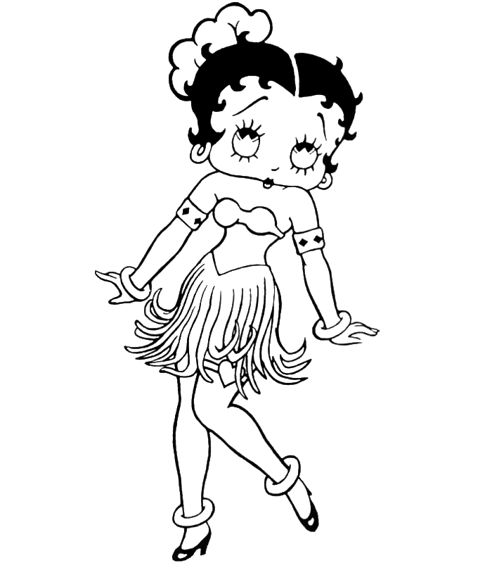 Betty Boop Pages Coloring 1