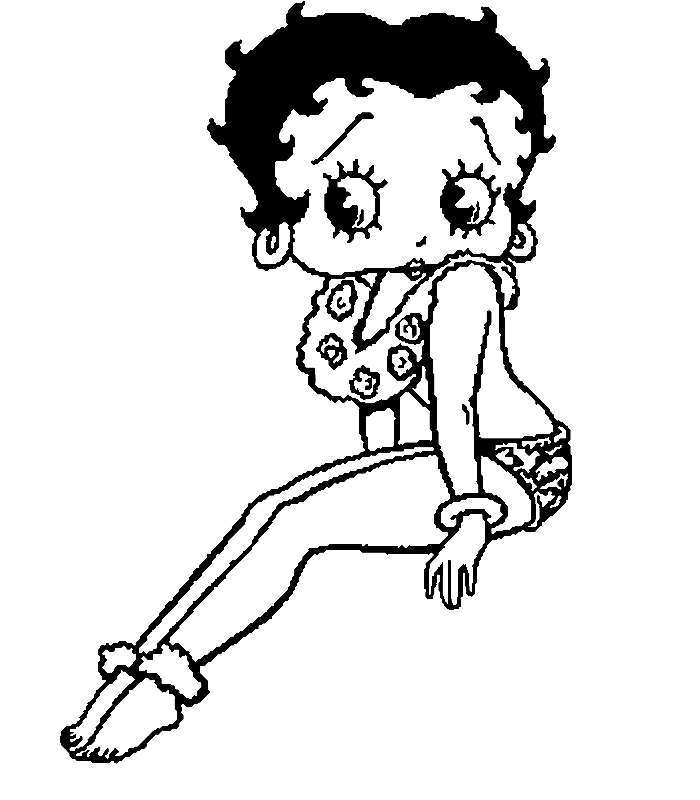 Betty Boop Pages Coloring 4