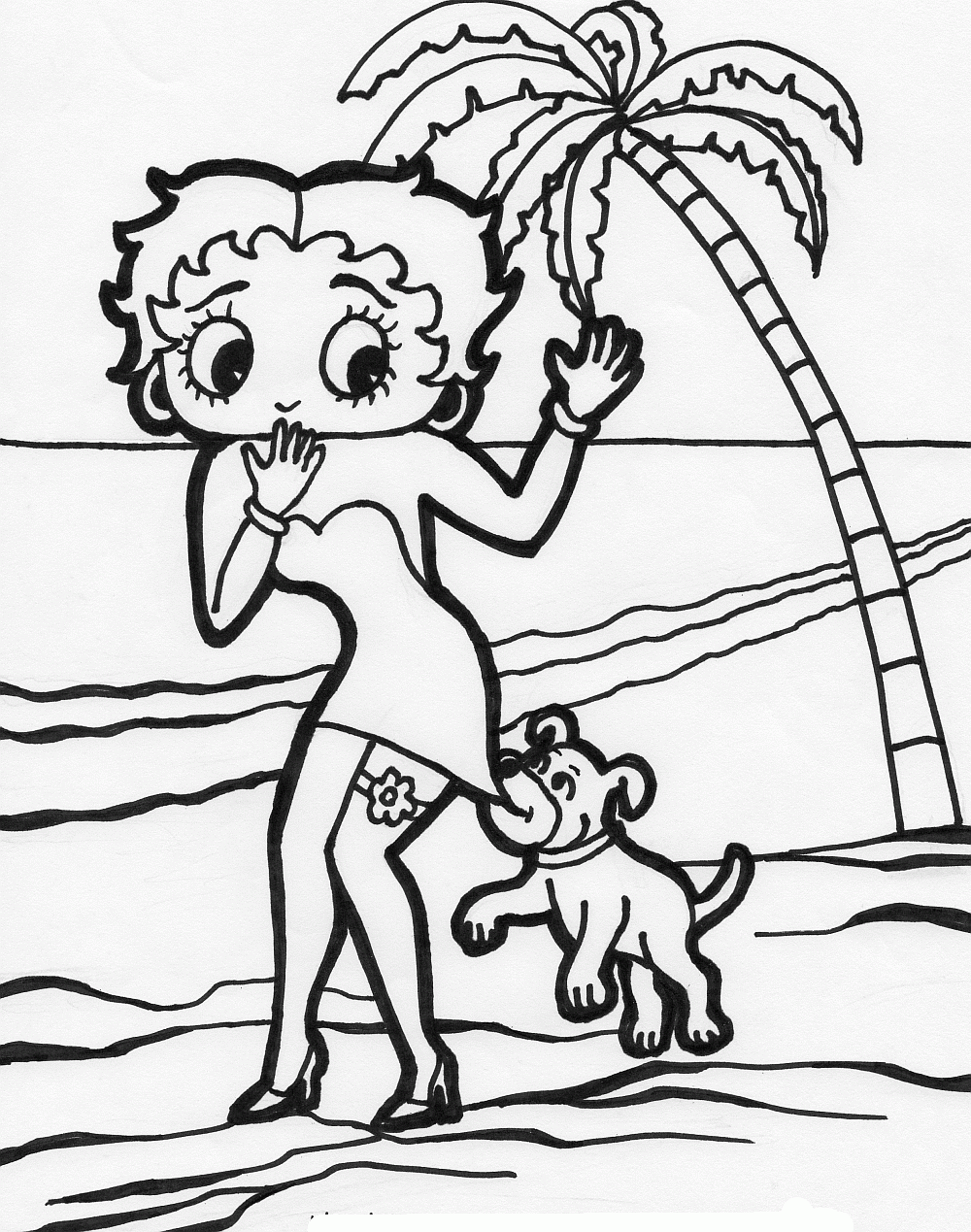 Betty Boop Pages Coloring 6