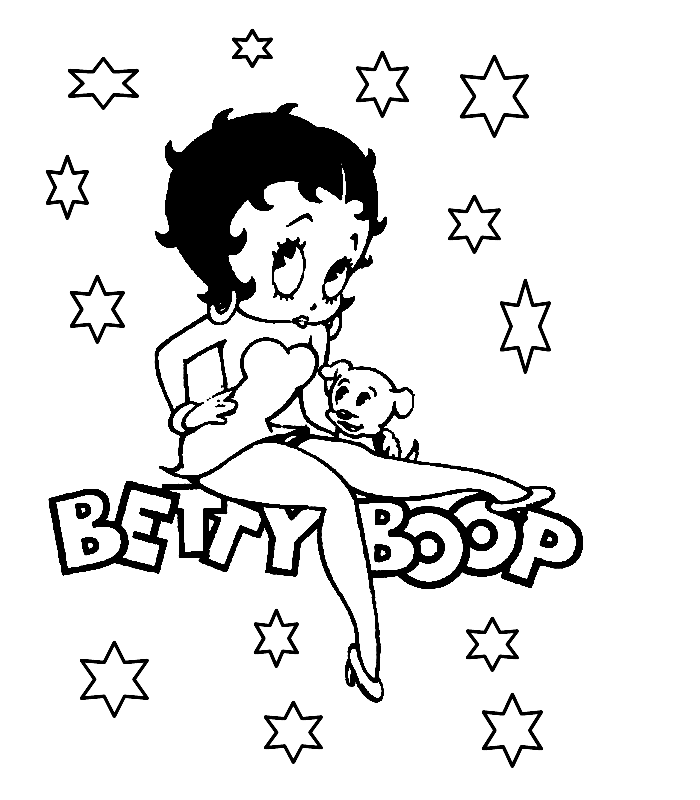 Betty Boop Pages Coloring 8