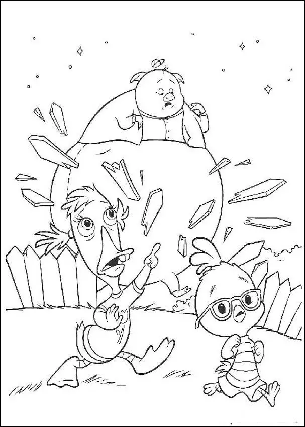 Chicken Little Pages Coloring 1