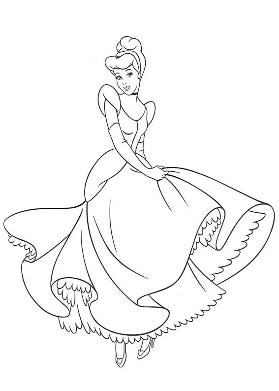 Cinderella 2 Pages Coloring 1