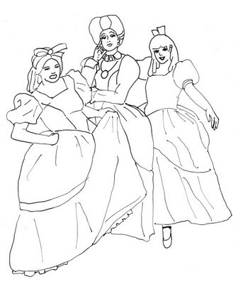 Cinderella 2 Pages Coloring 5