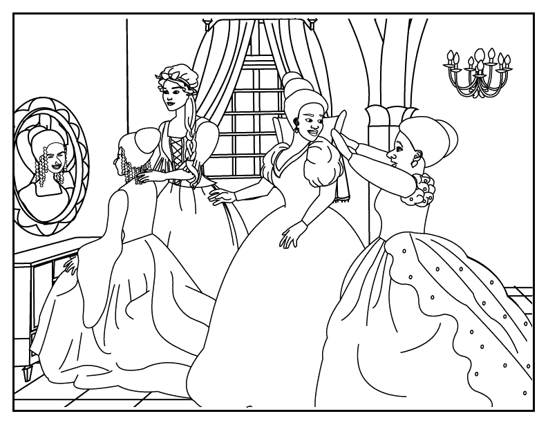 Cinderella 2 Pages Coloring 7