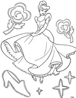 Cinderella 2 Pages Coloring 8