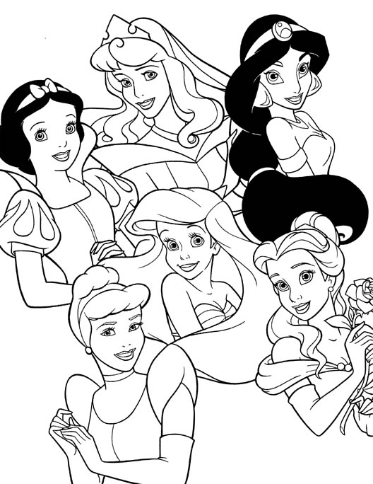 Disney Princess Pages Coloring 7