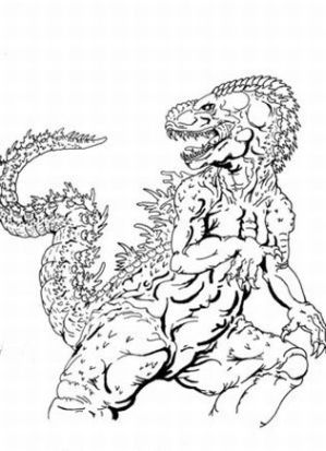 Godzilla Pages Coloring 3