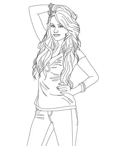 Hannah Montana Pages Coloring 4