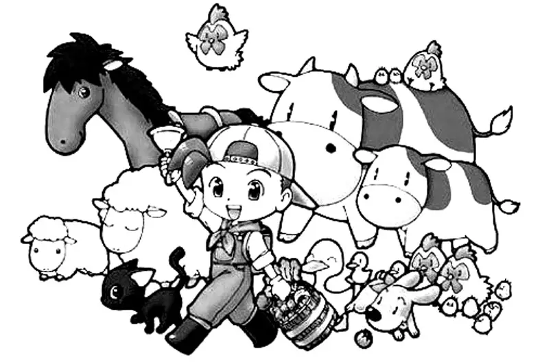 Harvest Moon Pages Coloring 1