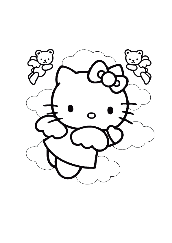Hello Kitty Pages Coloring 6
