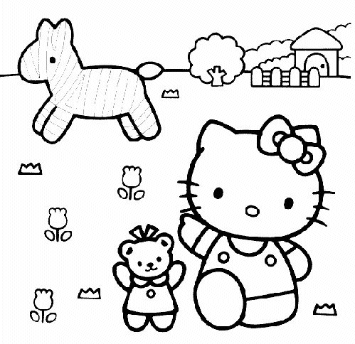 Hello Kitty Pages Coloring 8