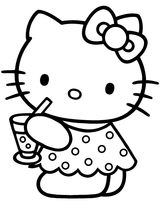 Hello Kitty Pages Coloring 9