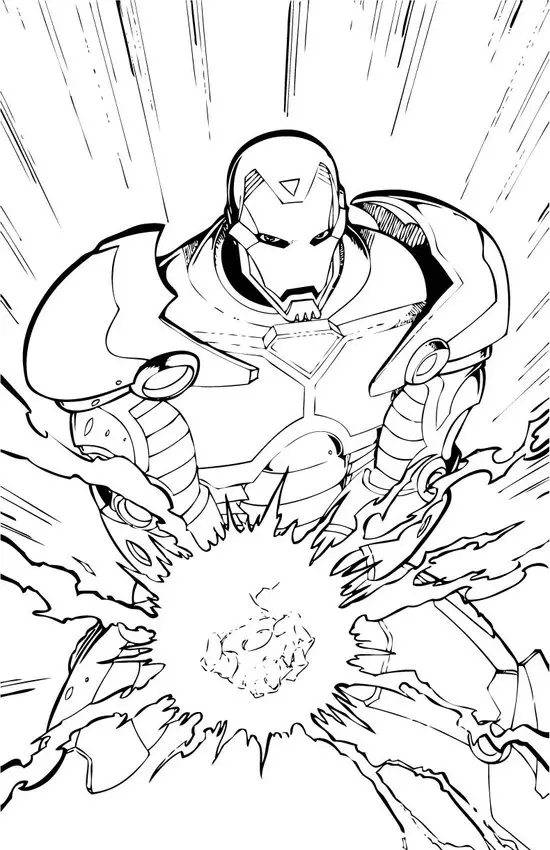 Iron Man Pages Coloring 7
