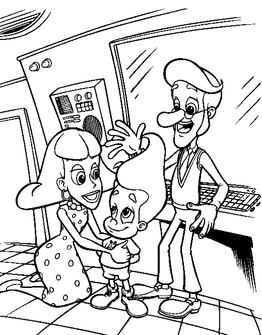 Jimmy Neutron Pages Coloring 2