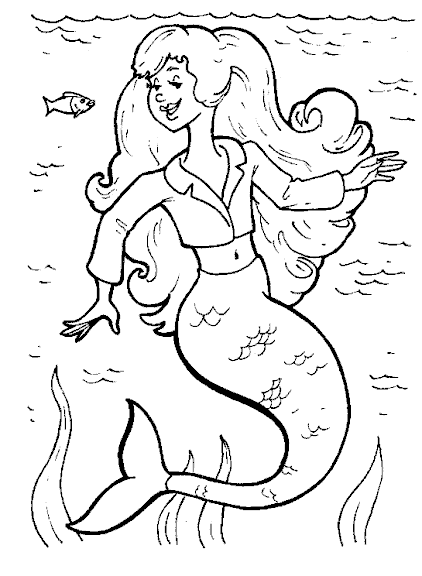 Mermaid Pages Coloring 10
