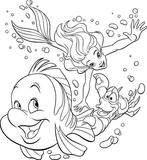 Mermaid Pages Coloring 11