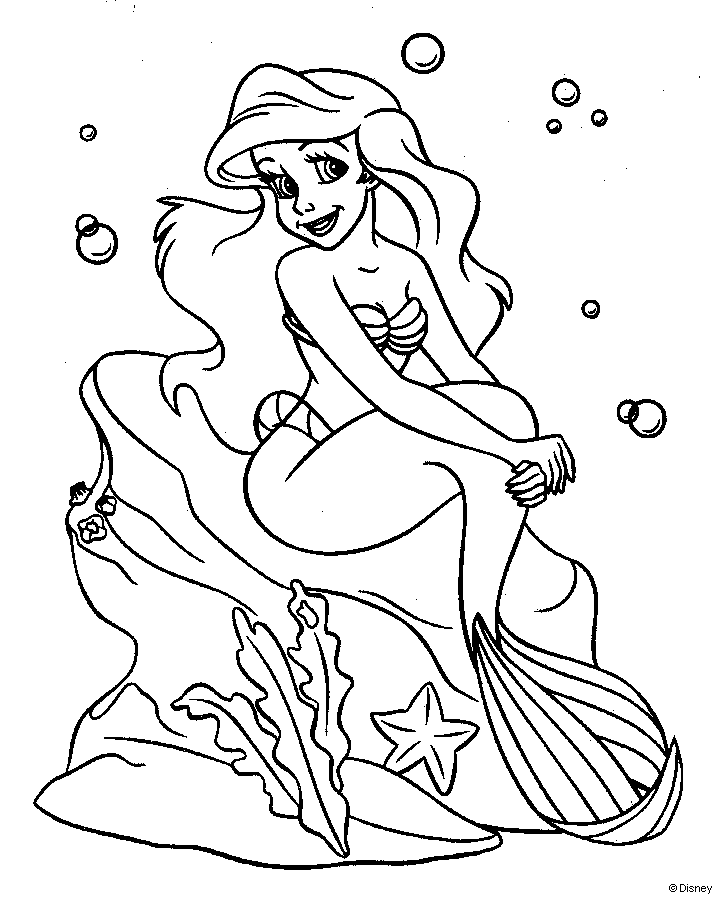Mermaid Pages Coloring 12