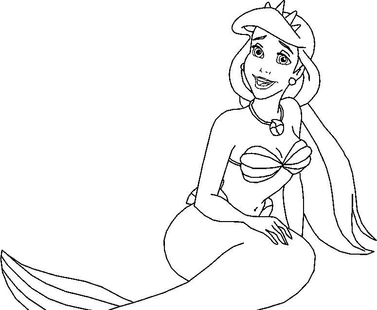 Mermaid Pages Coloring 2