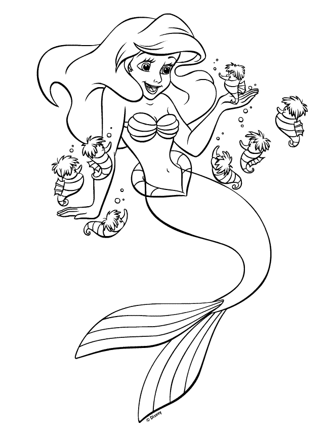 Mermaid Pages Coloring 6