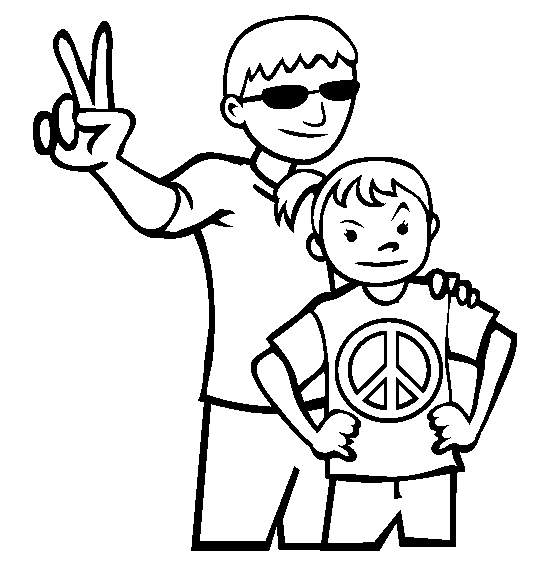Peace Sign Pages Coloring 10