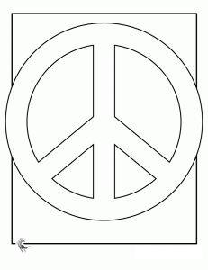 Peace Sign Pages Coloring 2