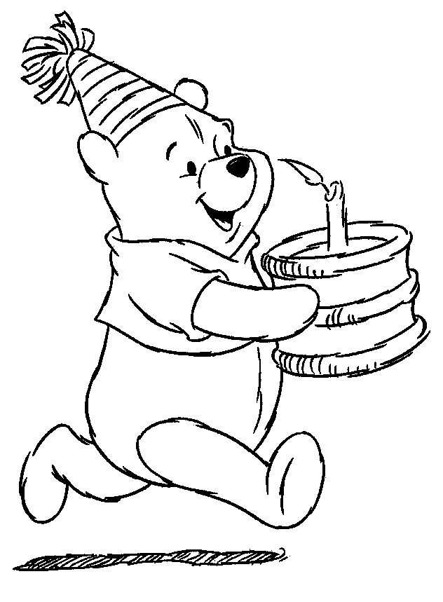 Pooh Bear Pages Coloring 1