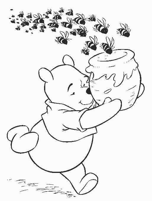 Pooh Bear Pages Coloring 10