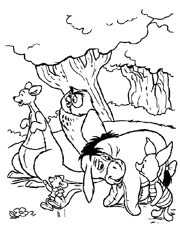 Pooh Bear Pages Coloring 12
