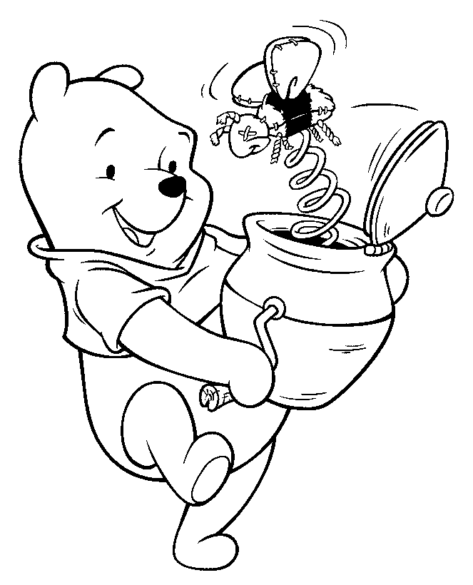 Pooh Bear Pages Coloring 6