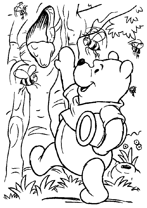Pooh Bear Pages Coloring 8