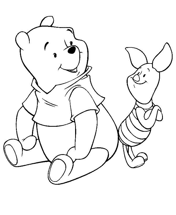 Pooh Bear Pages Coloring 9